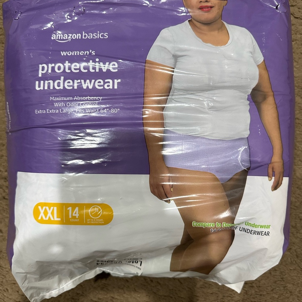 Amazon Basics Women's Protective Underwear - Purple Pack